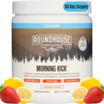 Morning Kick, Zero Sugar Greens Superfood Powder Supplement with Ashwagandha, Collagen, Probiotics, Debloat Drink, 30 Servings (Strawberry Lemonade) by Chuck Norris