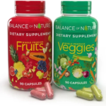 Fruits & Veggies Supplements - Whole Fruit and Vegetable Ingredients for Women, Men, and Kids - 90 Fruits Capsules, 90 Veggies Capsules - 1 Set